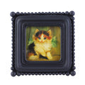 SIKOO Vintage Beaded Mini Picture Frame with Cat Artwork