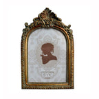 SIKOO Antique Distressed Ornate Floral Arch Picture Frame