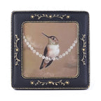 SIKOO Vintage Leaf Scroll-Carved Picture Frame with Hummingbird Art Print