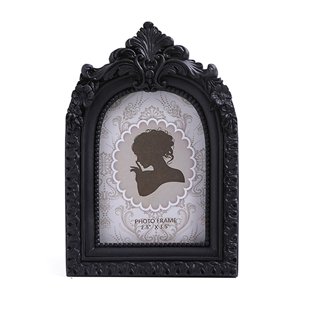 SIKOO Antique Distressed Ornate Floral Arch Picture Frame