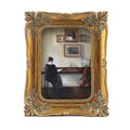 SIKOO Vintage Openwork Acanthus Carving  Frame with Oil Painting