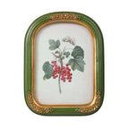 SIKOO Vintage Floral-Carved Arched Frame with Oil Painting