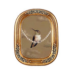 SIKOO Vintage Floral-Carved Arched Frame with Oil Painting