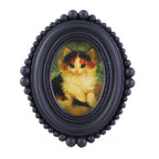 SIKOO Vintage Beaded Mini Picture Frame with Cat Artwork