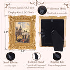 SIKOO Ornate Baroque Scroll-Carved Vintage Frame with Castle Oil Painting