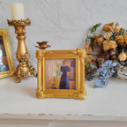 SIKOO Ornate Shell-Carved Vintage Picture Frame with Antique Oil Painting