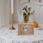 SIKOO Vintage Leaf Scroll-Carved Picture Frame with Hummingbird Art Print