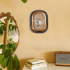 SIKOO Vintage Floral-Carved Arched Frame with Oil Painting