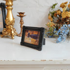SIKOO Ornate Shell-Carved Vintage Picture Frame with Antique Oil Painting
