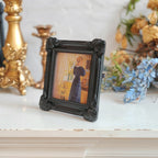 SIKOO Ornate Shell-Carved Vintage Picture Frame with Antique Oil Painting