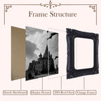SIKOO Vintage Openwork Acanthus Carving  Frame with Oil Painting