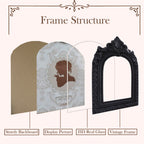 SIKOO Antique Distressed Ornate Floral Arch Picture Frame