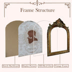 SIKOO Antique Distressed Ornate Floral Arch Picture Frame